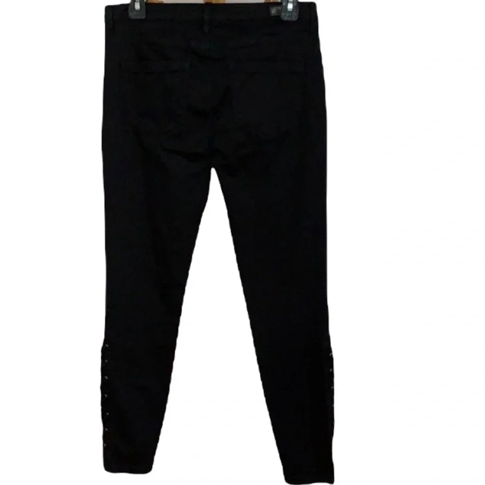 - NWT Anthropologie Black Blank NYC Intro Skinny Jeans faux tie details